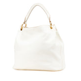 プラダ ロゴ ワンショルダーバッグ ハンドバッグ BR4712 ホワイト ゴールド レザー レディース PRADA 【中古】